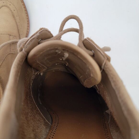 Giani Bini Womens Tan Low Heel Wingtip Lace-up Oxford Retro Brogues Shoes 8 - Picture 8 of 10